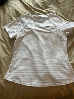 Tail White Ribbed Short Sleeve Tee
